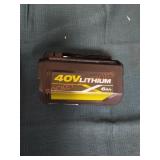 Ryobi lithium 40volt battery, located in office,