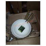 Green pan frying pan set