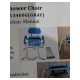 Carousel sliding shower chair