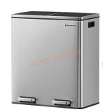 SONGMICS Trash Can, 2 x 8 Gal Garbage Can