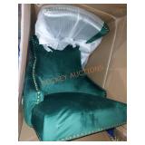 2pc Emerald Velvet Accent Chairs