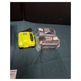 Ryobi 40 volt lithium ion charger and batteries