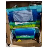 Flat folding backpack chair