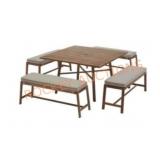 Hampton Bay Walnut Cove 5-Piece Steel Outdoor
