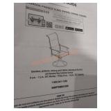 4 count Hampton bay swivel chairs