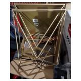 28" Metal Table w/ Mirror Top