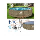 18 ft. Round 52 in. Deep Dark Cocoa Wicker