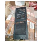 Builders Edge 14.5 in. x 39 in. Louvered Vinyl