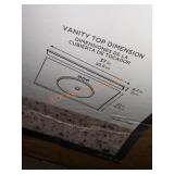 Glacier Bay 37" Vanity top