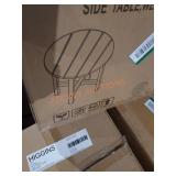 18" weathered wood side table