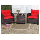COSTWAY 3pc Outdoor Conversation Furniture