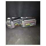 Ryobi 2ct 40v Lithium 6ah Batteries