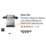 Dyna-Glo Premier Grill Retail $599.00