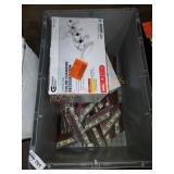 Misc tote  lot  nailer nails lights