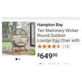 Hampton Bay Egg Chair, Retail $649