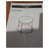 Camber round end table