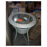 Wicker Round End Table