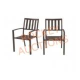 StyleWell Steel Slat Outdoor Dining Chairs