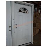 Primed steel door,right hand swing
