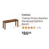 Furinno Hardwood Backless Bench