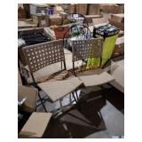 StyleWell Wicker folding dinning chair pair