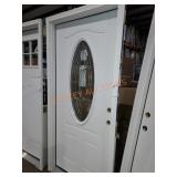 Primed steel door,left hand swing