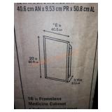 16in frameless medicine Cabinet