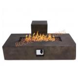 Rectangular Concrete Propane Outdoor Fire Pit