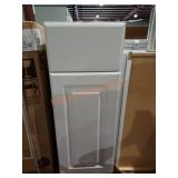 White Wood one drawer and one door cabinet