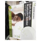 Homework Bath Fan with Bluetooth Speaker