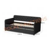 Baxton Studio Camelia Charcoal Gray Twin Daybed