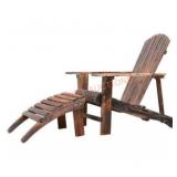 Outsunny Wooden Adirondack Outdoor Patio Lounge