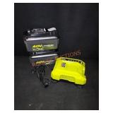 Ryobi 40v Lithium 6ah Batteries and Charger