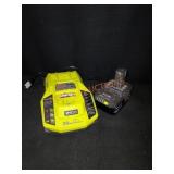 Ryobi One+ 18v Lithium 4ah Battery and Charger