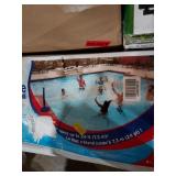 Poolside volleyball net