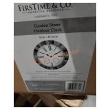 Garden stone wall clock