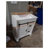 30" vanity combo with barndoor accents