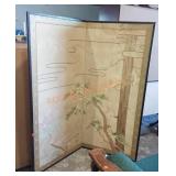 Vintage Silk embroidered screen