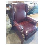 Genuine Leather Recliner Accent Chair