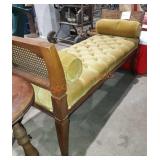 Vintage Drexel Velvet Green Lounge Bench