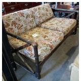 Vintage Tropical Rattan Bamboo Loveseat