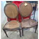 Pair of vintage cane chairs