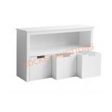 VEIKOUS 24.2 in H White Kids Toy Storage Cabinet