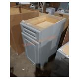 Aprox. 35"x 15"  waste can cabinet