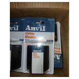 Case of anvil utility blades