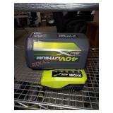 Ryobi 40v battery  and charger