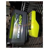 Ryobi 40v battery  and charger