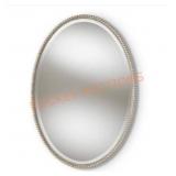 Baxton Studio Medium Oval Antique Silver Mirror