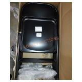 Set Of 4 Black Steel Folding Chairs