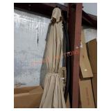 Curved patio umbrella